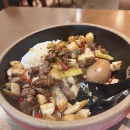 Steak and lotus bowl