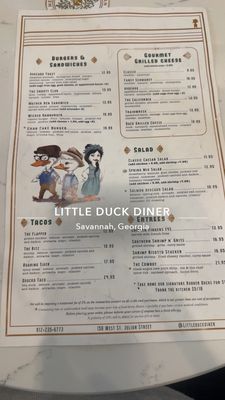Menu photo 7 Little Duck Diner Savannah, GA