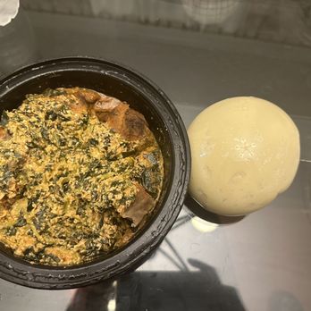 Mama Philo’s African Cuisine - Goat egusi and fufu (pounded yams) - African Near Me - Elmont, New York Mama Philo’s African Cuisine - Goat egusi and fufu (pounded yams) - African Near Me - Elmont, New York