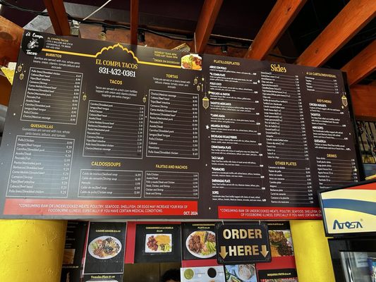 Menu photo 1 El Compa Tacos Cookeville, TN