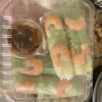 Le Pho - Shrimp fresh rolls. First thought was I've never seem so few shrimps so far apart. Each is already sliced in half too... - Vietnamese Near Me - Berkeley, California