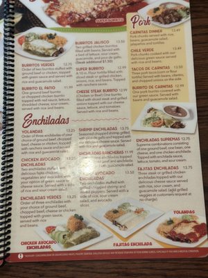 Menu photo 5 El Patio Weatherford, OK