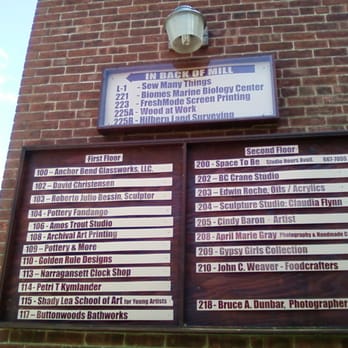 The Mill at Shady Lea - The list of artists and their studio room numbers - Art Space Rentals Near Me - North Kingstown, Rhode Island The Mill at Shady Lea - The list of artists and their studio room numbers - Art Space Rentals Near Me - North Kingstown, Rhode Island