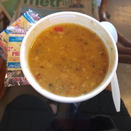 Take out fish chowder with a side of crackers. For under $3 this is the bomb! Take out fish chowder with a side of crackers. For under $3 this is the bomb!