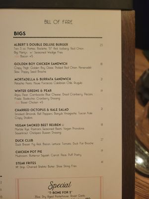 Menu photo 6 Albert's Bar New York, NY Menu photo 6 Albert's Bar New York, NY