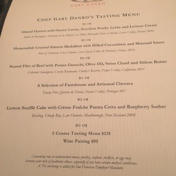 Gary Danko - Tasting Menu 03/07/18 - New American Near Me - San Francisco, California