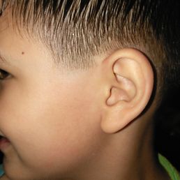 Wow. Do you see how she cut too much off from the ear here. Wow. Do you see how she cut too much off from the ear here.