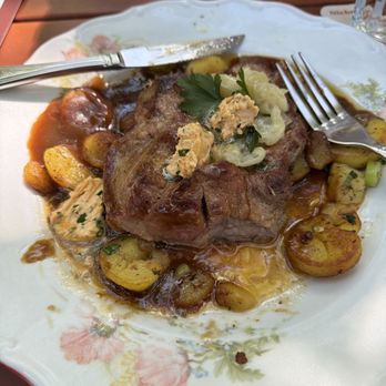 Gaststätte Lindengarten - The lumber jack steak.  Was great. - German Near Me - Munich, BY