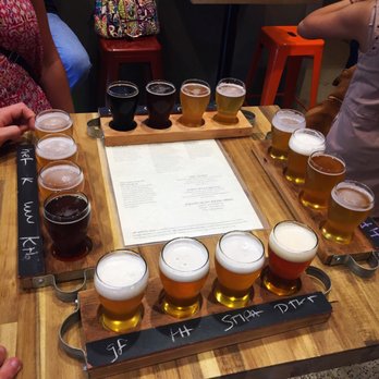 Wet Ticket Brewing - Four friends, four flights! - Breweries Near Me - Rahway, New Jersey