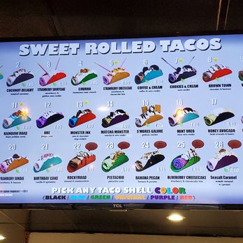 Sweet Rolled Tacos - Rolled ice cream tacos menu - Ice Cream & Frozen Yogurt Near Me - Garden Grove, California