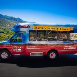 Apple Village Assisted Living - Take a ride in our Little Red Wagon Bus