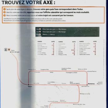 Gare de Fontainebleau-Avon - Transilien R Line (Paris-Gare de Lyon) train map into Paris-Gare de Lyon. - Train Stations Near Me - Avon, 77