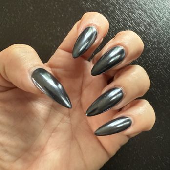 Nail Psychic - Chrome Medium Stiletto, Gel X. - Nail Salons Near Me - Rancho Cucamonga, California Nail Psychic - Chrome Medium Stiletto, Gel X. - Nail Salons Near Me - Rancho Cucamonga, California