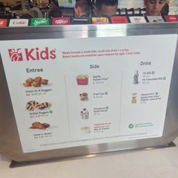 Kids menu Kids menu