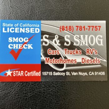 S & S Smog check star test only station - Smog Check Stations Near Me - Van Nuys, California