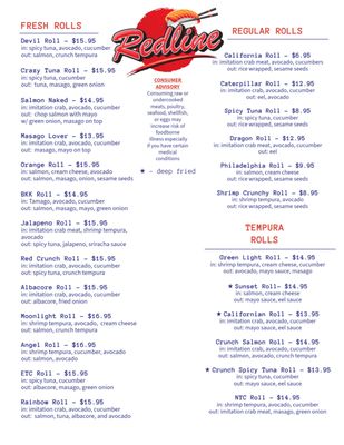 Menu photo 5 Redline Sushi Los Angeles, CA Menu photo 5 Redline Sushi Los Angeles, CA