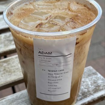 Meera Coffee & Plants - Spanish latte w/ almond milk(iced) - Creperies Near Me - Simi Valley, California