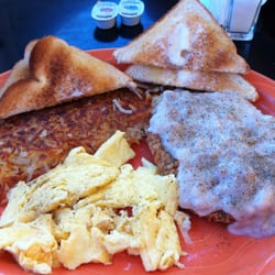 Little Richard's Family Diner - Chicken fried steak with eggs breakfast. Yummy!