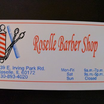 Roselle Barber Shop - The card. - Barbers Near Me - Roselle, Illinois Roselle Barber Shop - The card. - Barbers Near Me - Roselle, Illinois