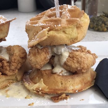 Cobalt - Chicken & Waffles with sausage biscuit gravy....VG!! - New American Near Me - Vero Beach, Florida