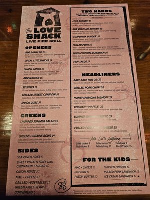 Menu photo 2 The Love Shack Grill Warren, RI