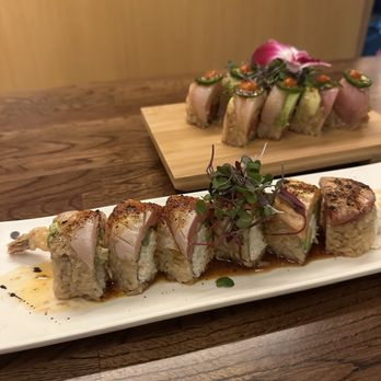 Sushi Club - VIP's only roll , Yellowtail Jalapeño Roll - Sushi Bars Near Me - Brea, California Sushi Club - VIP's only roll , Yellowtail Jalapeño Roll - Sushi Bars Near Me - Brea, California