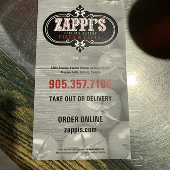 Zappi's Pizza and Pasta - Menu - Pizza Near Me - Niagara Falls, Ontario Zappi's Pizza and Pasta - Menu - Pizza Near Me - Niagara Falls, Ontario