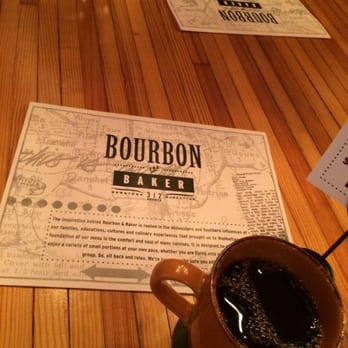 Bourbon & Baker - Front of the menu at bourbon and baker explains the owners', Andrea and Evan Grier adventure to success! A delicious gem! - Tapas/Small Plates Near Me - Manhattan, Kansas Bourbon & Baker - Front of the menu at bourbon and baker explains the owners', Andrea and Evan Grier adventure to success! A delicious gem! - Tapas/Small Plates Near Me - Manhattan, Kansas