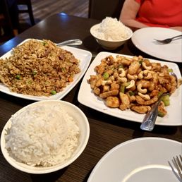 Beef fried rice & cashew chicken Beef fried rice & cashew chicken