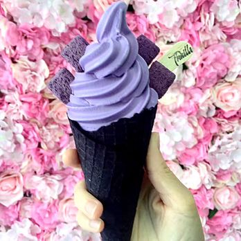 Thrills Soft Serve - Taro with taro cookies - Ice Cream & Frozen Yogurt Near Me - Honolulu, Hawaii Thrills Soft Serve - Taro with taro cookies - Ice Cream & Frozen Yogurt Near Me - Honolulu, Hawaii