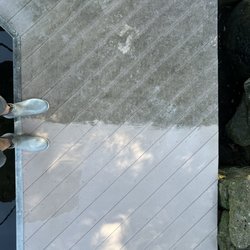 Tabacon Maintenance - Trex deck cleaning in action.