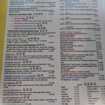 Thornton's Restaurant - Menu - Breakfast & Brunch Near Me - Boston, Massachusetts