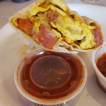 Koa Pancake House - Breakfast burrito and salsa - Breakfast & Brunch Near Me - Waipahu, Hawaii Koa Pancake House - Breakfast burrito and salsa - Breakfast & Brunch Near Me - Waipahu, Hawaii