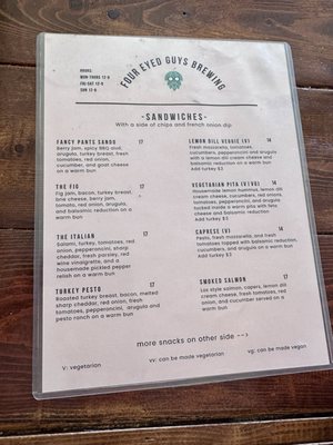 Menu photo 7 Four-Eyed Guys Spokane, WA