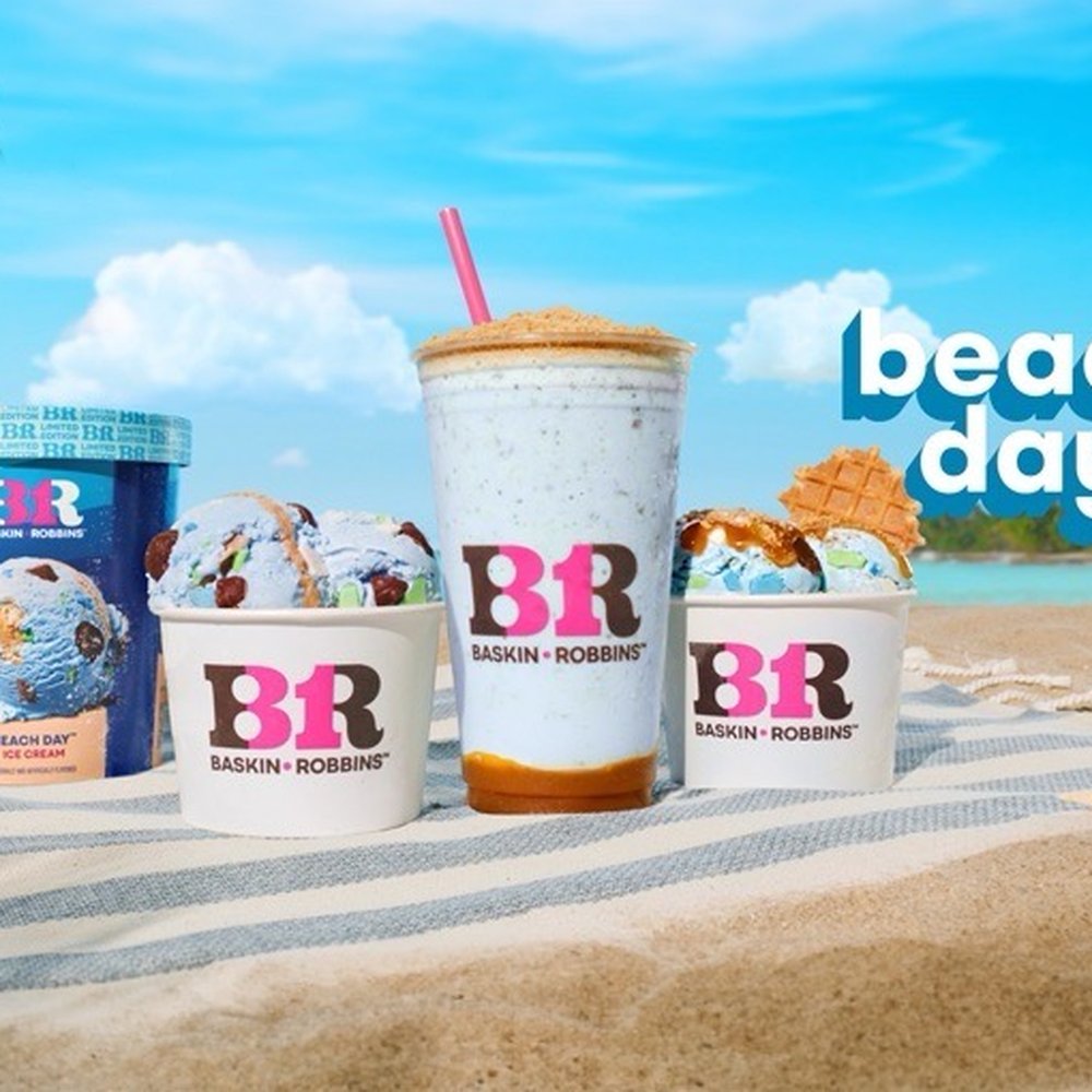 Baskin-Robbins - Beach Day ice cream -- great if you like salted caramel flavor - Ice Cream & Frozen Yogurt Near Me - Washington, DC, District of Columbia Baskin-Robbins - Beach Day ice cream -- great if you like salted caramel flavor - Ice Cream & Frozen Yogurt Near Me - Washington, DC, District of Columbia