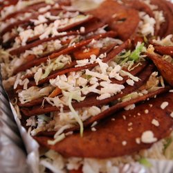 Phatties - The enchilada queretana, comes with queso fresco, beans cabbage and carrots, for an extra charge you can add anything from steak to nopales!