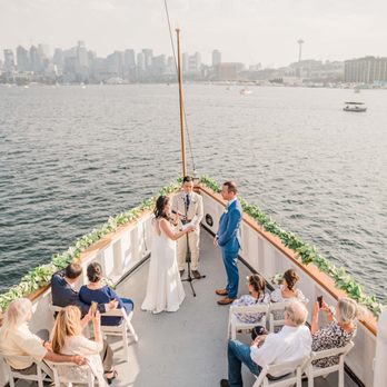 B. Jones Photography - Wedding ceremony on the bow of the virginia v steamship in lake union - Session Photography Near Me - Seattle, Washington B. Jones Photography - Wedding ceremony on the bow of the virginia v steamship in lake union - Session Photography Near Me - Seattle, Washington