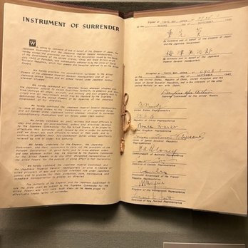 West Point Museum - Copy of the instrument of surrender with Japan - Museums Near Me - West Point, New York West Point Museum - Copy of the instrument of surrender with Japan - Museums Near Me - West Point, New York
