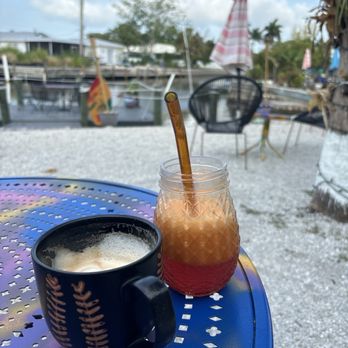 Bean To Cup Coffee Lounge - Latte, wake up call homemade juice. View of the lagoon. - Coffee & Tea Near Me - Naples, Florida Bean To Cup Coffee Lounge - Latte, wake up call homemade juice. View of the lagoon. - Coffee & Tea Near Me - Naples, Florida