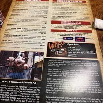 Troll Pub Under the Bridge - Menu - American Near Me - Louisville, Kentucky