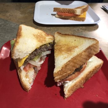 The Rose Garden Restaurant - Single burger on Texas Toast with the works. Delicious. - Breakfast & Brunch Near Me - Silver Point, Tennessee The Rose Garden Restaurant - Single burger on Texas Toast with the works. Delicious. - Breakfast & Brunch Near Me - Silver Point, Tennessee