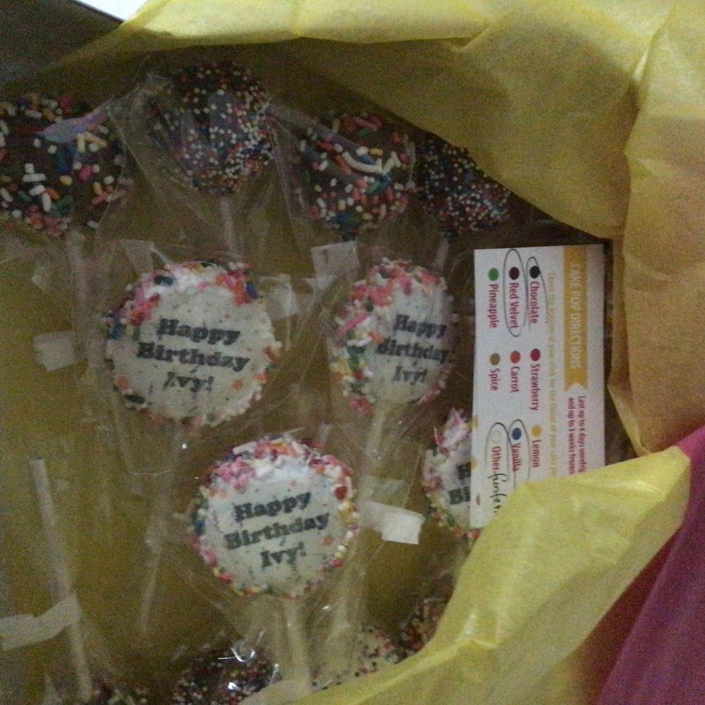 Alexandria Cake Pop Co - soo happy =) Red Velvet, Chocolate, Vanilla, Funfetti - yum! - Desserts Near Me Alexandria Cake Pop Co - soo happy =) Red Velvet, Chocolate, Vanilla, Funfetti - yum! - Desserts Near Me