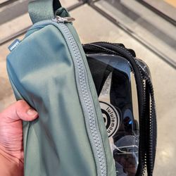 Lululemon Athletica - Olive green type color & Clear/Transparent belt bags