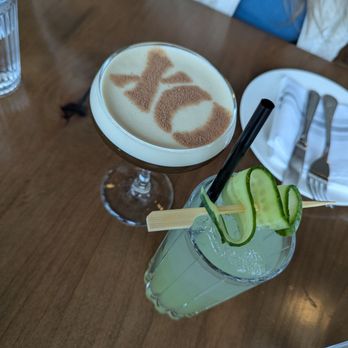The Fat Ox - Cucumber Melon Refresher and an OX Espresso Martini - Italian Near Me - Banff, Alberta