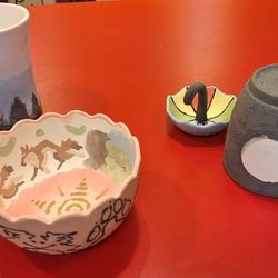 Ready for glazing and the kiln. Waiting is the hardest part.
