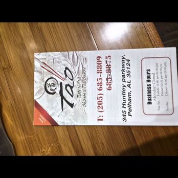 Tao Asian - Menu - Chinese Near Me - Pelham, Alabama