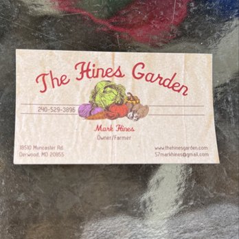 The Hines Garden - The Hines Garden Business Card - Farmers Market Near Me - Derwood, Maryland The Hines Garden - The Hines Garden Business Card - Farmers Market Near Me - Derwood, Maryland