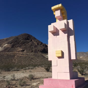 The Goldwell Open Air Museum - Lady Desert: The Venus of Nevada (the carpet matches the drapes) :) - Walking Tours Near Me - Beatty, Nevada