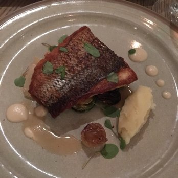 Trestle - Crispy-Skinned Striped Bass (10/30/17) - New American Near Me - San Francisco, California Trestle - Crispy-Skinned Striped Bass (10/30/17) - New American Near Me - San Francisco, California