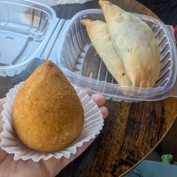 Acai Republic - Outside of coxinha with cream cheese and beef empanadas. - Juice Bars & Smoothies Near Me - Tustin, California